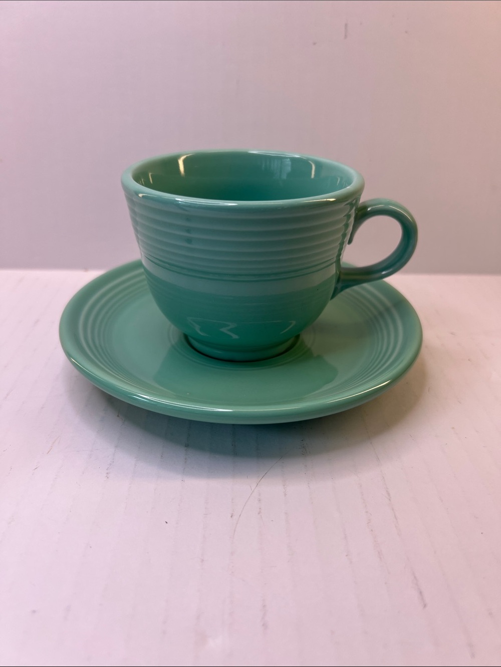 Fiesta Sea Mist Ceramic Cup and Saucer